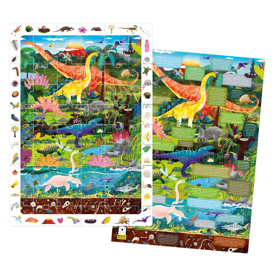 Bananenpanda - Such- und Schaupuzzle Dinosaurier - 60 Teile.