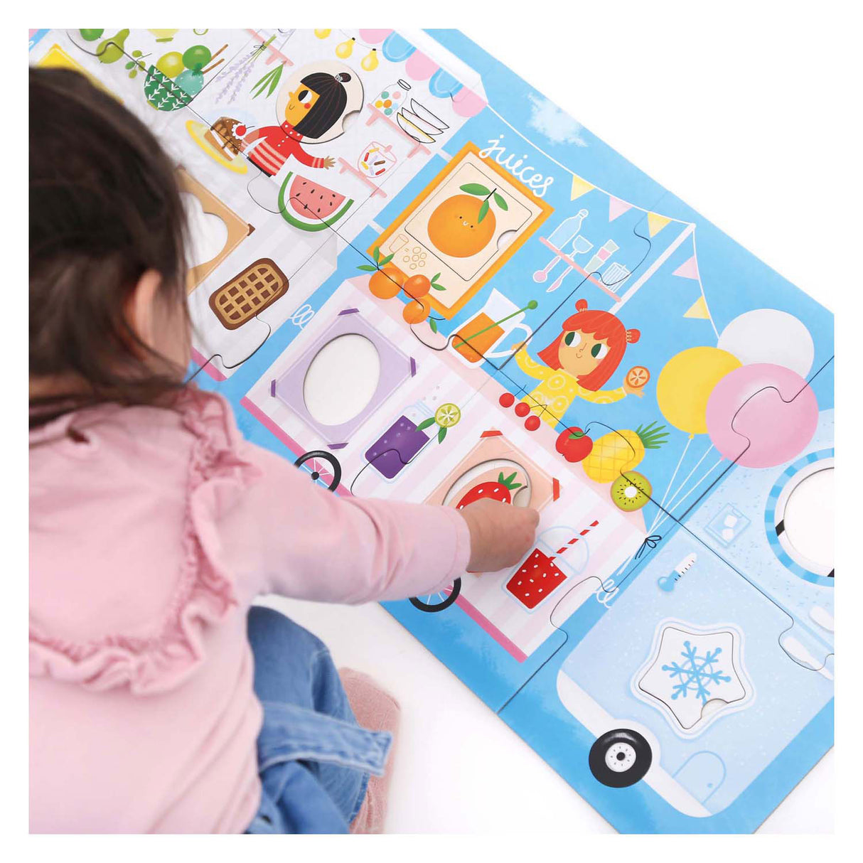Bananenpanda - Passen Sie das Puzzle zum Food Truck an - 23 Teile.