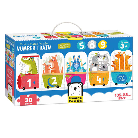 Bananenpanda – Puzzle mit passender Zahlenreihe – 30 Teile.