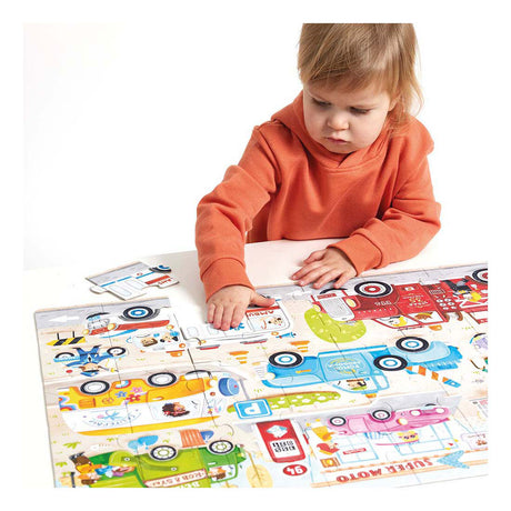 Bananenpanda – Moto-Jumbo-Puzzleautos – 40 Teile.