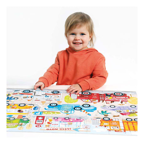Bananenpanda – Moto-Jumbo-Puzzleautos – 40 Teile.