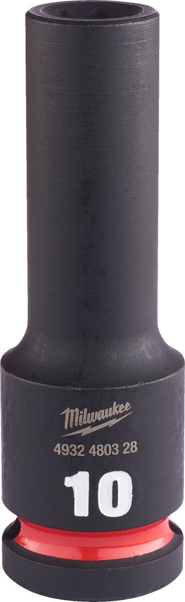 Milwaukee Zubehör Stoßwellen-Schlagstecknuss 1 2 lang 10 mm | 1 Stück - 4932480328