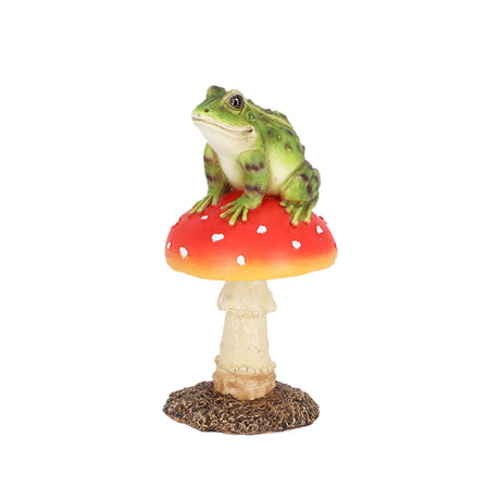 Esschert Design Fliegenpilz mit Frosch 12,3x12,2x23,9 Polyresin