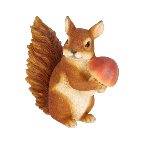 Esschert Design Eichhörnchen mit Steinpilzen 15,4x6,5x14,3cm Polyresin