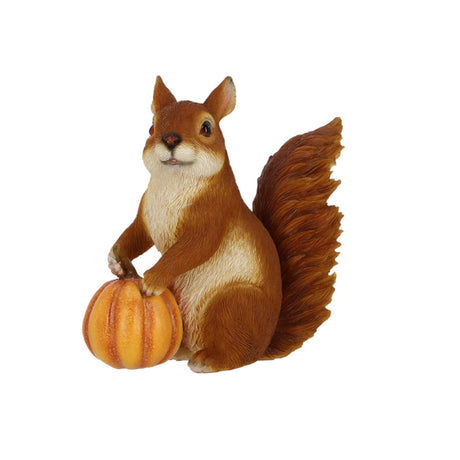 Esschert Design Eichhörnchen mit Kürbis 15x6,8x15cm Polyresin