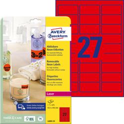 Etiketten avery red 675 Stück