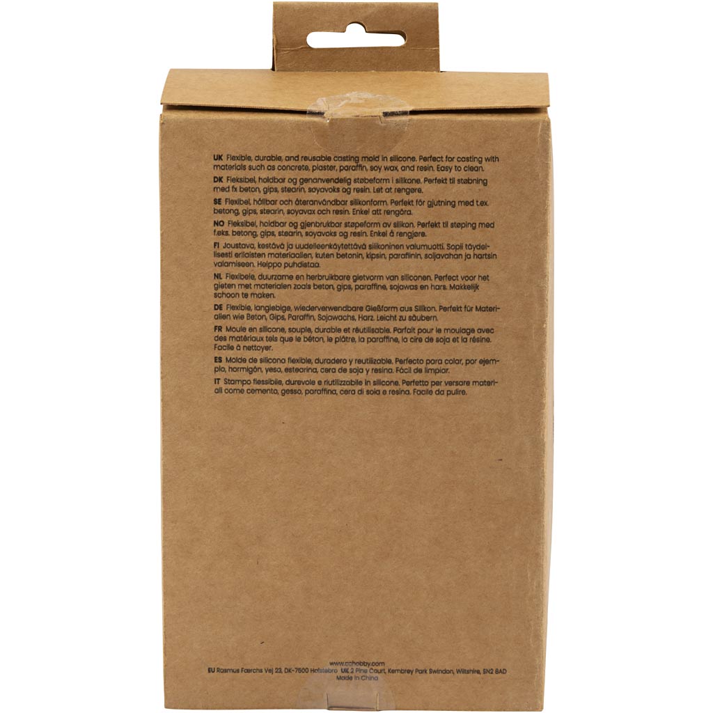 Creativ Company Silikonformen, Quadrat, Kreis, Sechseck und Oval, H: 1-1,5 cm, T 9-11,2 cm, 4 Stück 1 Box