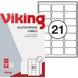 Laseretiketten viking glad wit