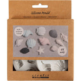 Creativ Company Silikonformen, Seestern, große Muschel, Muschel, H: 0,3-1 cm, L: 1,3-3,3 cm, 2 Stück 1 Box