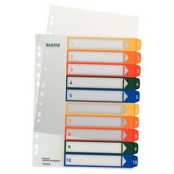 Numerische Tabs Leitz PC druckbare 1293 Farbsortiment PP (Polypropylen)