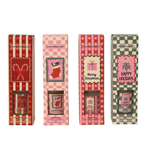 Decoris geurstokjes glas h.20cm zuurstock stocking cadeau maretak
