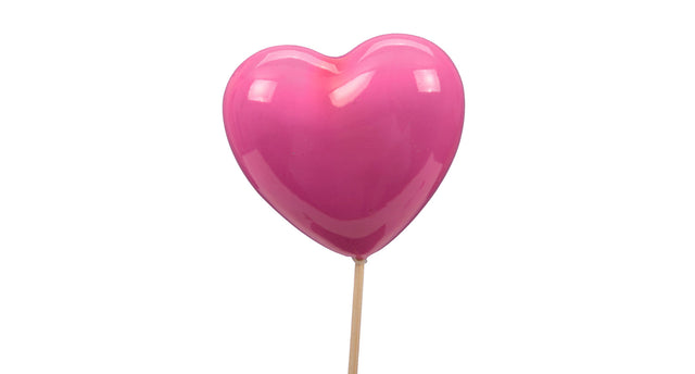 Pic pb. 12 styro hearts lacquer k pink 70x70 mm