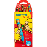 Giotto Buntstifte, L: 10,5 cm, Stärke 13 mm, Mine 6 mm, verschiedene Farben, 6 Stück 1 Box