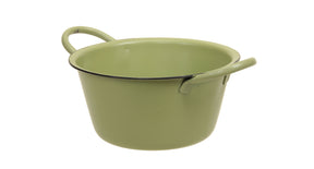 Metal bowl w ears green ø 19x10 cm