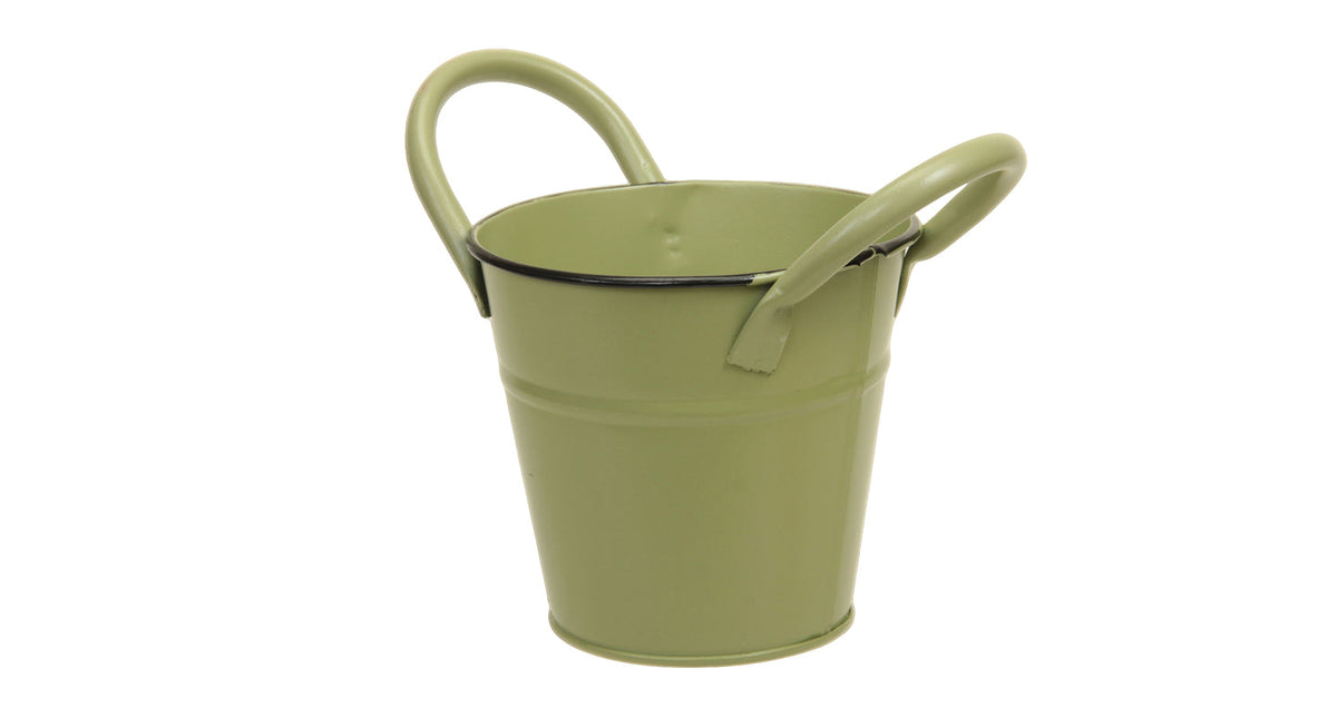 Metal basket w ears green ø 11x10 cm