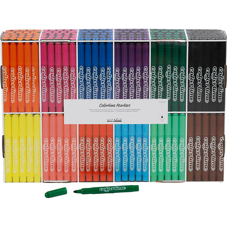 Colortime Großpackung mit 12x24 farbigen Jumbo-Markern