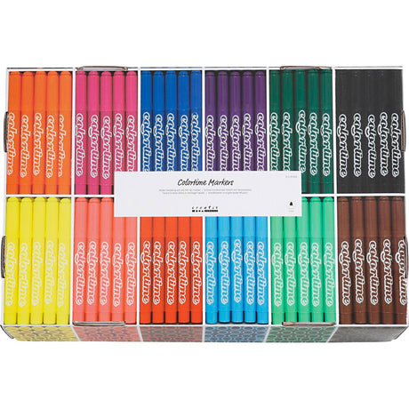 Colortime Großpackung mit 12x24 farbigen Jumbo-Markern