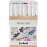 Kreativunternehmen https: www.cchobby.nl Zeichenmarker-Linienstärke-1-8-mm-Pastellfarben-Standardfarben-24-Stück-1-Box