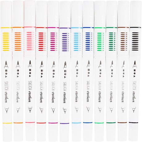 Kreativunternehmen https: www.cchobby.nl Zeichenmarker-Liniendicke-1-2-5-mm-Standardfarben-12-Stück-1-Box