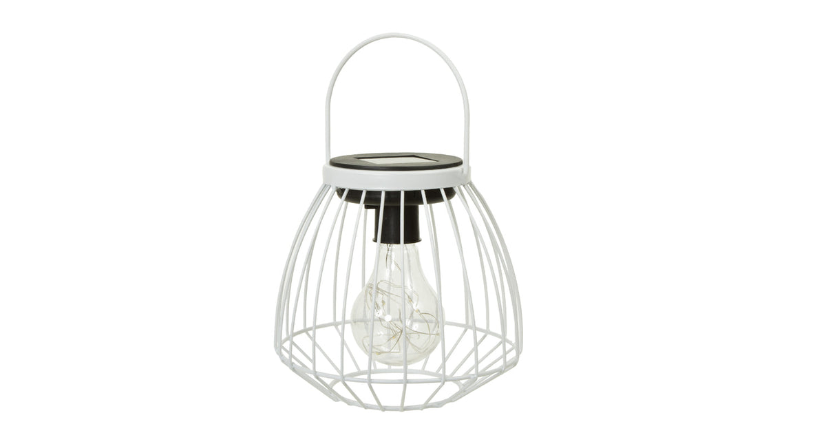 Pc. 1 solar lantern white ø 16.5x15 cm