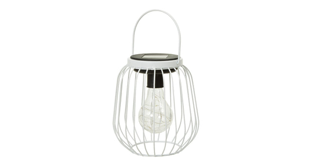 Pc. 1 solar lantern white ø 14x15.5 cm