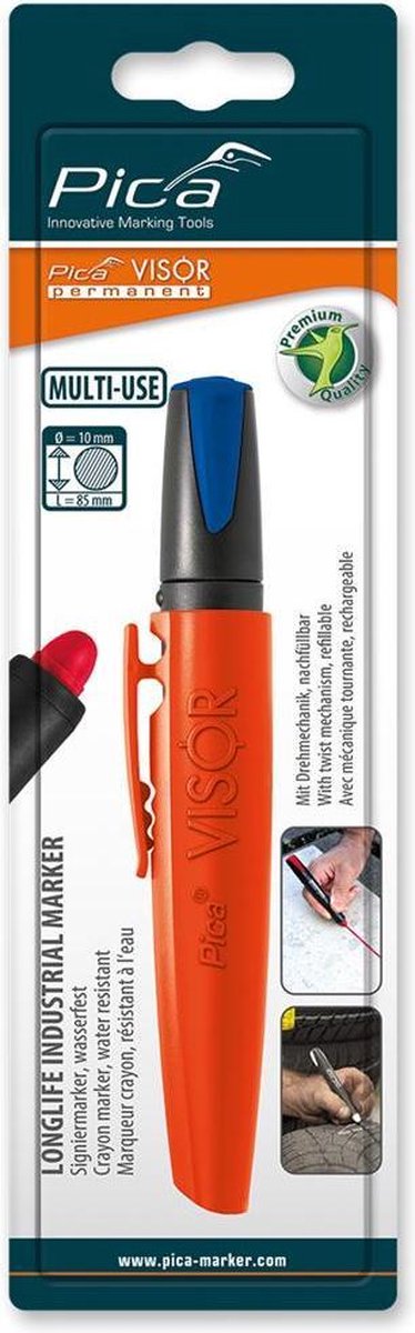 Pica Visier-Permanentmarker 990 41 – nachfüllbar – blau