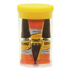 Uhu Sekundenkleber, 3x1 gr 1 Box