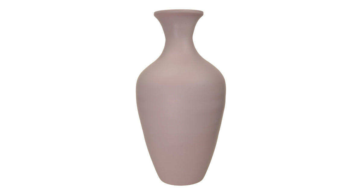 Spun bamboo vase matt pink ø 26 x h 49 cm