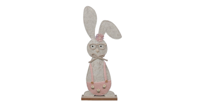Pb. 1 felt rabbit standing pink 17x5x44 cm