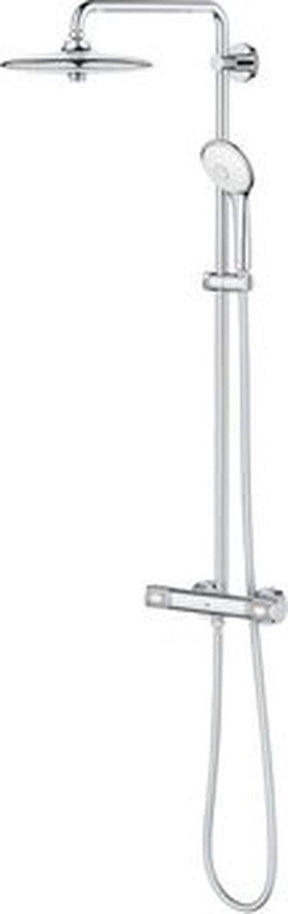 Grohe euphoria regendoucheset opbouw- hoofddouche 26cm - massage handdouche rond - thermostatisch - chroom
