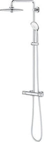 Grohe euphoria regendoucheset opbouw- hoofddouche 26cm - massage handdouche rond - thermostatisch - chroom