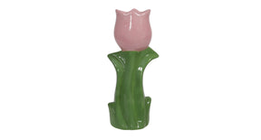 Pc. 1 dolomite tulip vase pink 20.5 cm