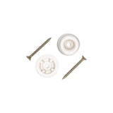 Mack 1069046 - Türstoppergummi + Schraube weiß 30 x 35 mm 2 Stück | 6 Stück