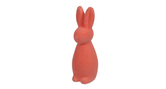 Pc. 1 flock rabbit standing soft orange 20 cm