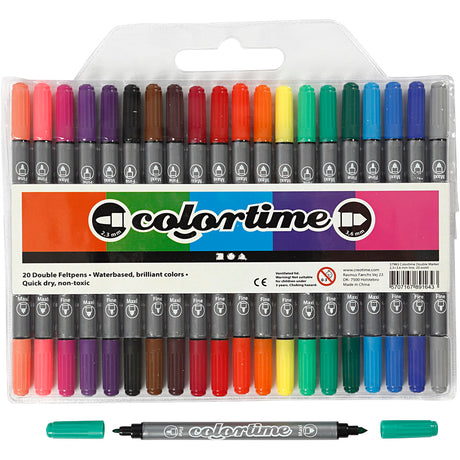 Kreativunternehmen https: www.cchobby.nl colortime-double-tip-line-thickness-2-3-3-6-mm-standard-colours-20-piece-1-box