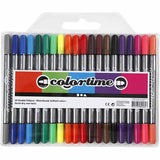 Doppelseitige Marker der Firma Creativ – Grundfarben, 20 Stk.