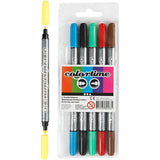 Doppelseitige Marker der Firma Creativ – Grundfarben, 6 Stk.
