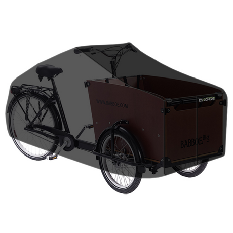 Ds Covers Cargo-Fahrradabdeckung für Doppelbahnfahrrad mit 3 Rädern ohne integrierte Regenhülle, schwarz