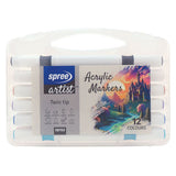 12 Acryl-Double-Top-Marker mit weichem Pinsel