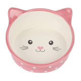 Happy Pet Futternapf für Katzen, Polka-Rosa, Creme