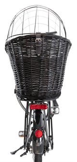 Trixie Fahrradkorb mit Drahtkuppel auf der Rückseite schwarz