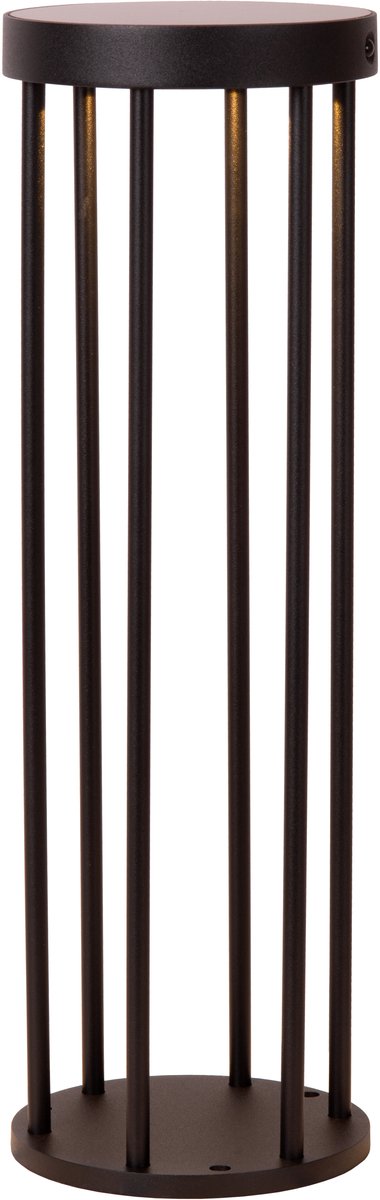 Lucide jackson - sokkellamp - zonne-energie - ã˜ 16 cm - led dim to warm - 1x2w 2850k 3150k - ip65 - dag nacht sensor - zwart