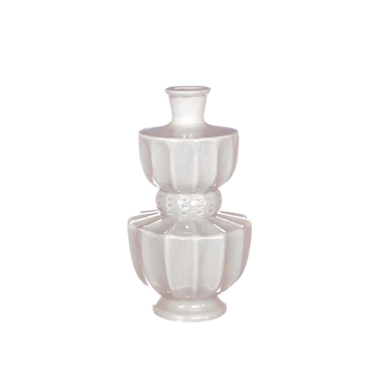 Ideen 4 Jahreszeiten Vase Bellagio Creme ø11xh20cm