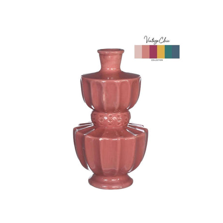 Ideen 4 Jahreszeiten Vase Bellagio Terra Pink ã˜11xh20cm
