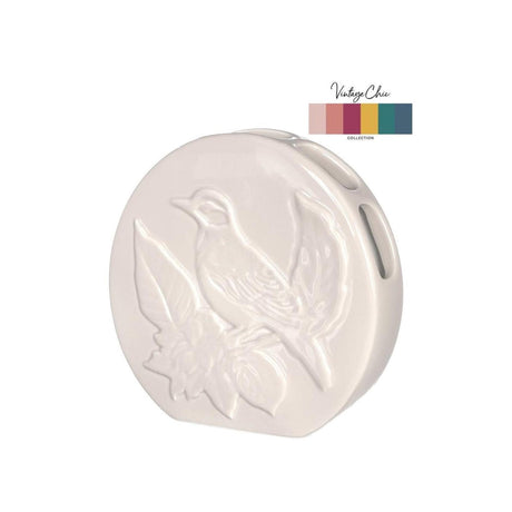 Ideen 4 Jahreszeiten Vase Vogel Creme ã˜6xh20cm