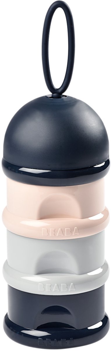 Béaba – Milchpulver-Dosierboxen – 3 stapelbare Fächer – blau – luftdicht und kompakt – Aufbewahrungsbehälter für Babynahrung – Turm – BPA-frei
