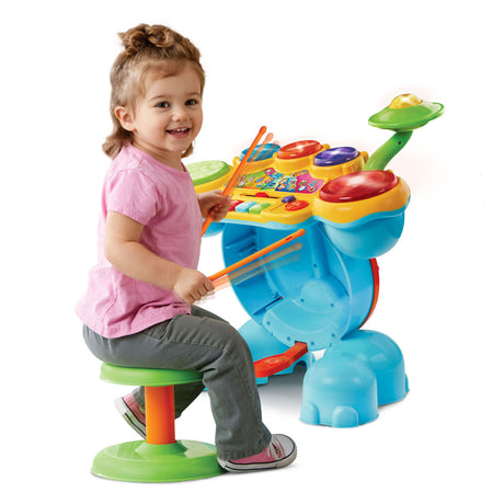 Vtech Rock Leder-Schlagzeug – Lernspielzeug für Babys – Sound und Spiele – Baby-Musikinstrument
