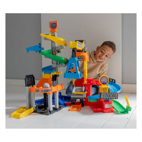 Vtech Toot Toot Cars Mega-Baustellen-Spielset – mit Spielzeugauto – lehrreiches und interaktives Babyspielzeug – Geschenk – von 1 bis 5 Jahren