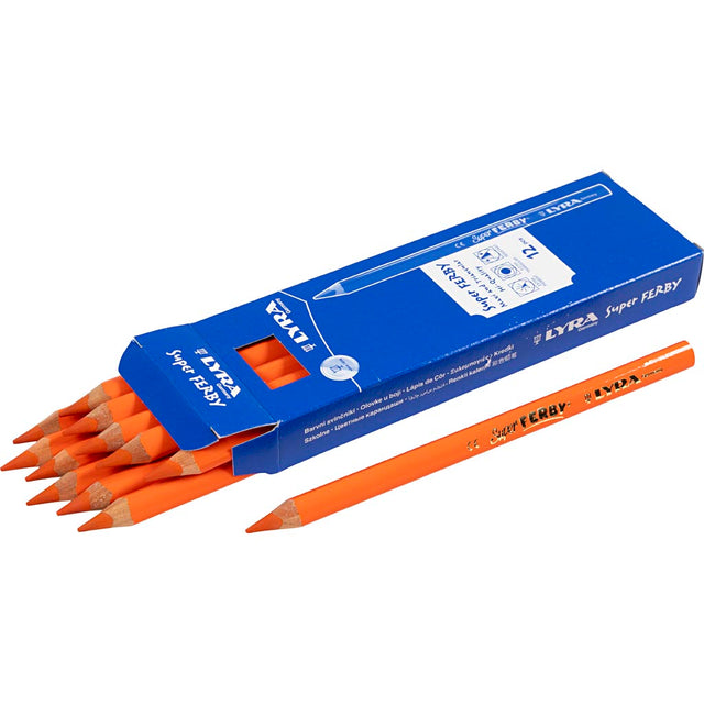 Https: www.cchobby.nl super-ferby-1-colored-pencils-l-18-cm-refill-6-25-mm-orange-12-piece-1-box