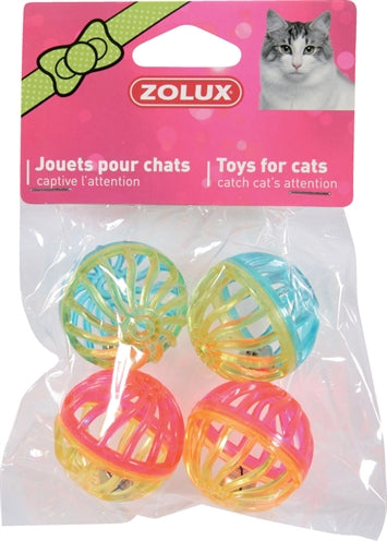 Zolux Katzenspielzeug Ball Twist mit Glöckchen sortiert